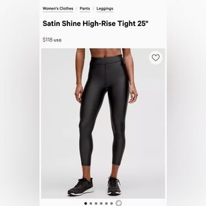 NWT Lululemon Satin Shine High-Rise Tight 25" in Black- Size 4 $118